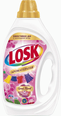 Losk гель для стирки по авт. Цвет Эфирные масла и аромат Малазийского цветка, 990мл