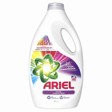 Ariel засіб для прання рідкий ЗМС Чистота та Свіжість Для кольорового, 2.4л фото 1