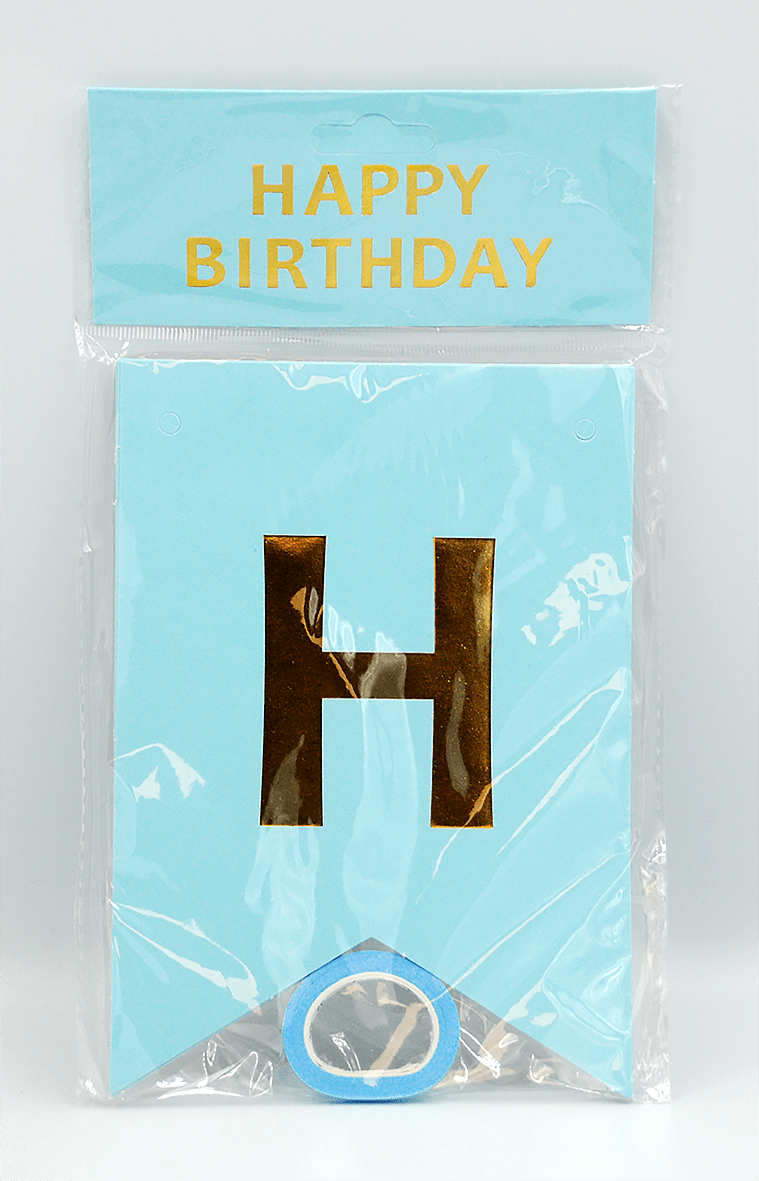 Гірлянда святкова Happy birthday, 1 упаковка