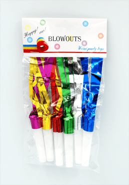 Свистунець для вечірок Blowouts, 6 штук в упаковці фото 2