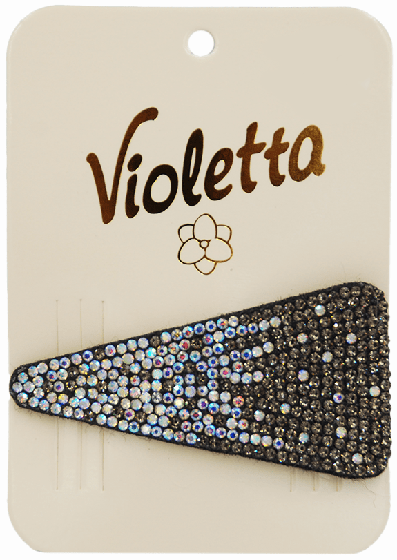 Заколка-хлопавка Violetta для волосся зі стразами 1 шт.