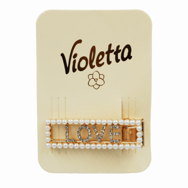 Violetta col. зажим для волос с жемчугом артикул CH-WNT-24-98, 1 штука