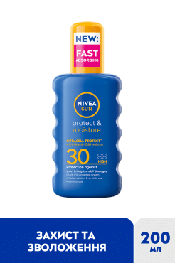 Nivea Sun спрей солнцезащитная Защита и увлажнение SPF30, 200 мл фото 1