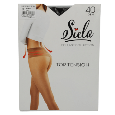 Колготки  жіночі моделюючі з утягуючим поясом Siela TOP TENSION 40 Den, розмір 4, колір Nero фото 1