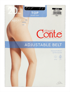 Колготки жіночі з широким поясом Conte TOP 20 Den, розмір 2, Nero фото 1