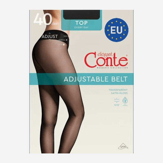 Колготки жіночі з широким поясом Conte TOP 20 Den, розмір 4, Natural