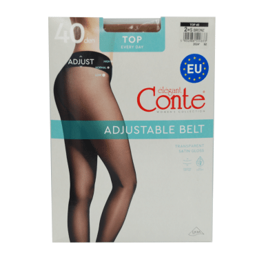 Колготки женские с широким поясом Conte TOP 40 Den, размер 2,  Bronz