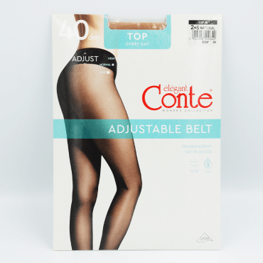 Колготки жіночі з широким поясом Conte TOP 40 Den, розмір 2,  Natural