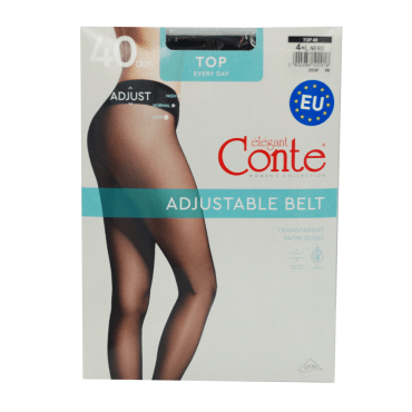 Колготки жіночі з широким поясом Conte TOP 40 Den, розмір 4,  Nero фото 1