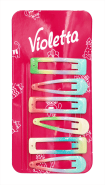 Violetta заколки-хлопавки для волосся дитячі, 6 шт.