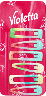 Заколки-хлопавки для волосся Violetta дитячі 6 шт