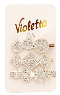 Затиски для волосся Violetta col. (CH-WNT-24-140) 3 шт.