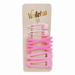 Violetta col. заколки для волосся (затиски+хлопавки) артикул  CH-WNT-24-142, 6 штук