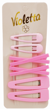 Заколки для волосся Violetta затиски+хлопавки 6 шт