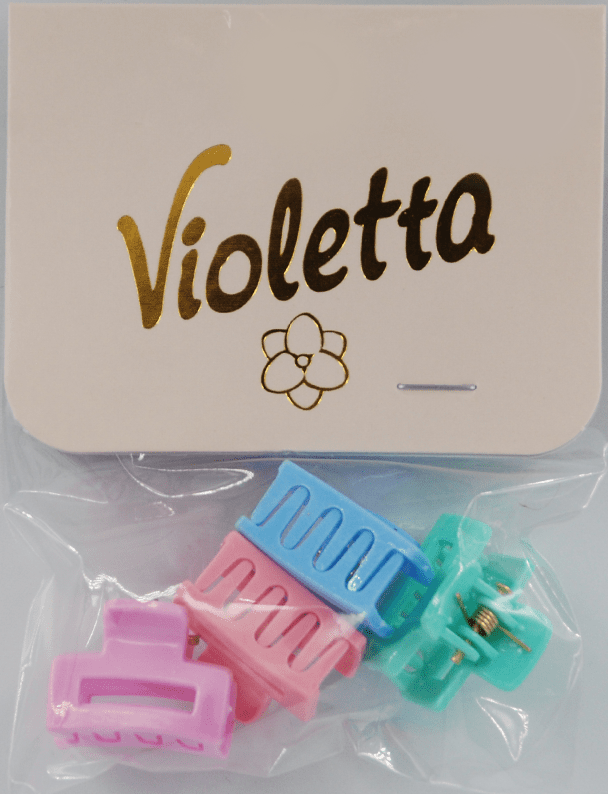 Крабики для волосся Violetta col. (CH-WNT-24-164) 4 шт (колір в асортименті) — фото 1