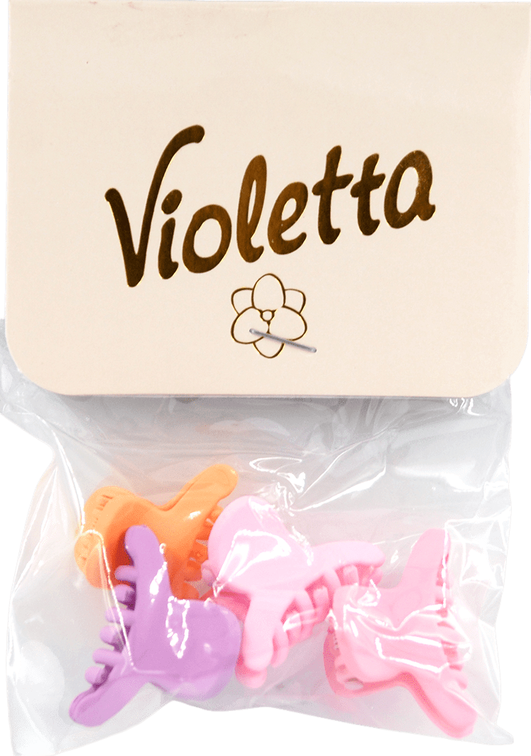 Крабики для волосся Violetta col. (CH-WNT-24-165) 4 шт (колір в асортименті)