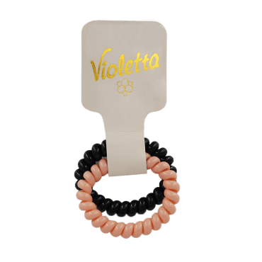 Violetta резинки для волос спираль разных цветов, 2шт