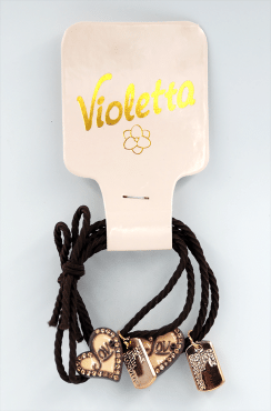 Violetta col. резинки для волосся з прикрасою артикул  CH-WNT-24-175, 2 штуки