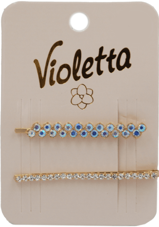 Невидимки для волосся Violetta з прикрасою 2 шт