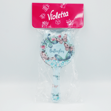 Violetta гребінець для волосся дитячий, блакитний з метеликами, 1шт