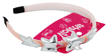 Ободок для волос Violetta детский розовый со звездочками 1 шт. фото 1