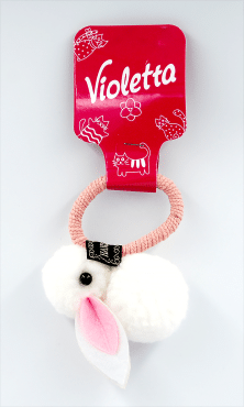Violetta резинка для волос детская с украшением Зайчик, 1шт