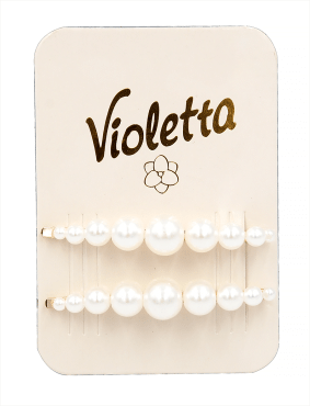 Violetta col. невидимки для волосся з намистинами артикул  CH-WNT-24-269, 2 штуки