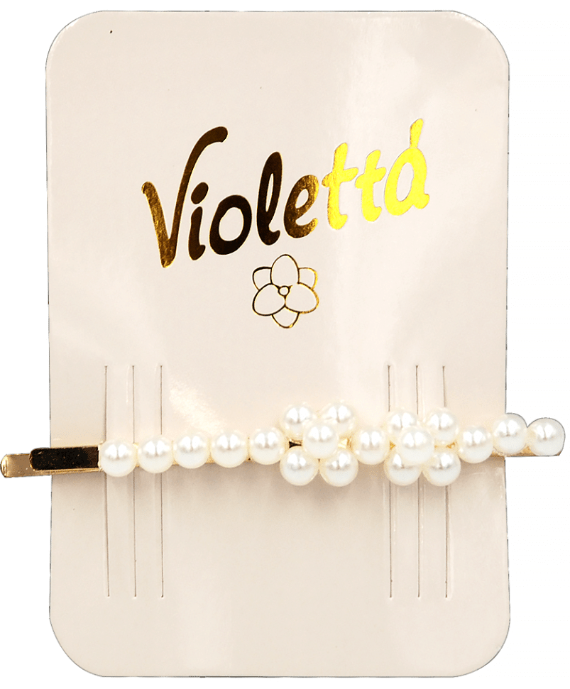 Невидимка для волосся Violetta з намистинами 1 шт