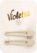 Зажимы для волос Violetta светлого оттенка 2 шт.