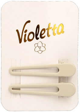 Зажимы для волос Violetta светлого оттенка 2 шт.