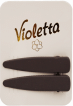 Затиски Violetta для волосся чорні (CH-WNT-24-274) 2 шт. фото 1