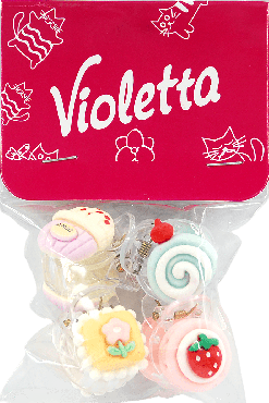 Крабики для волосся дитячі Violetta Тістечка 4 шт