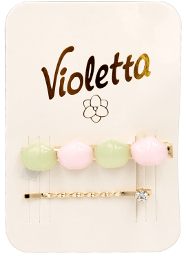 Заколки для волос Violetta зажим+невидимка 2 шт.