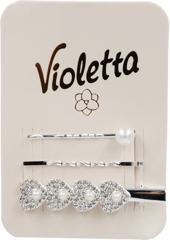 Заколки для волосся Violetta затиск + невидимки (CH-WNT-24-282) 3 шт