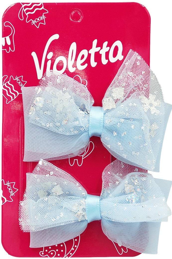Ніжні бантики Violetta для волосся з фатину 2 шт. — фото 1