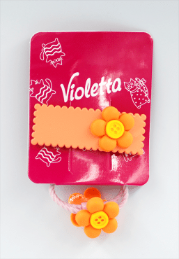 Violetta Детский набор ярких шпилек для волос с цветочками,1 шт. фото 1