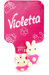 Набір дитячих гумок Violetta  для волосся із зайчиками 2 шт.