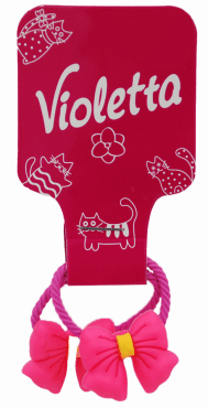 Резинки для волос Violetta детские с украшением 2 шт.