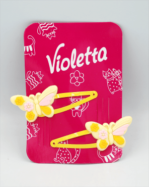 Violetta Детские заколки для волос с бабочками,2 шт