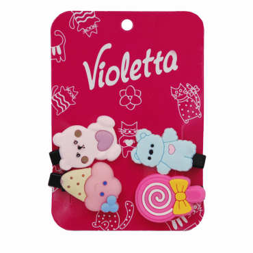Violetta зажимы для волос детские, 4шт