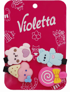 Зажимы для волос Violetta детские 4 шт.