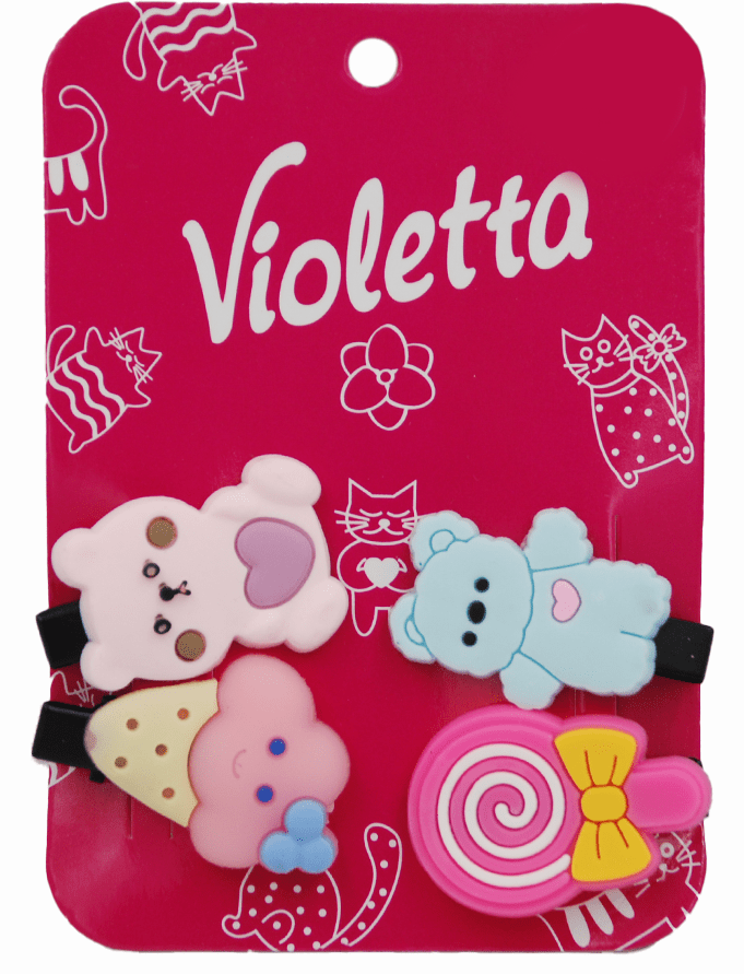 Затиски для волосся Violetta дитячі 4 шт. — фото 1