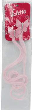 Затиски для волосся Violetta дитячі метелики з рожевими пасмами 2 шт.