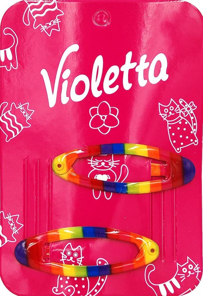 Шпильки для волосся Violetta дитячі веселкові 2 шт