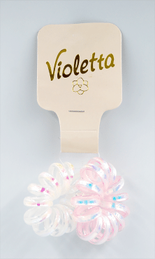 Violetta col. резинки для волосся спіраль артикул  CH-WNT-24-349, 2 штуки фото 1