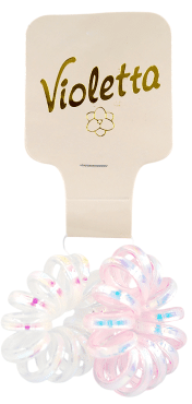 Резинки для волосся Violetta col. спіраль (CH-WNT-24-349) 2 шт.