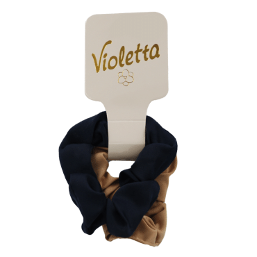 Violetta резинки для волосся чорна та бежева, 2 шт