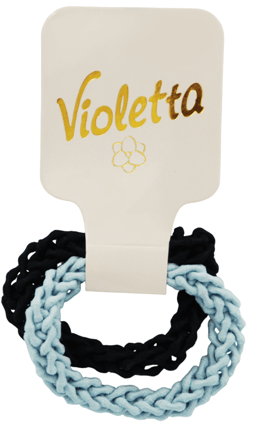 Резинки для волос Violetta с трикотажным плетением 2 шт.