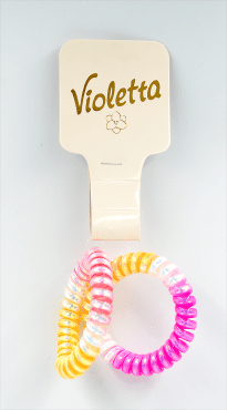 Violetta col. резинки для волос спираль артикул CH-WNT-24-371, 2 штукиVioletta col. резинки для волос спираль артикул CH-WNT-24-371, 2 штуки