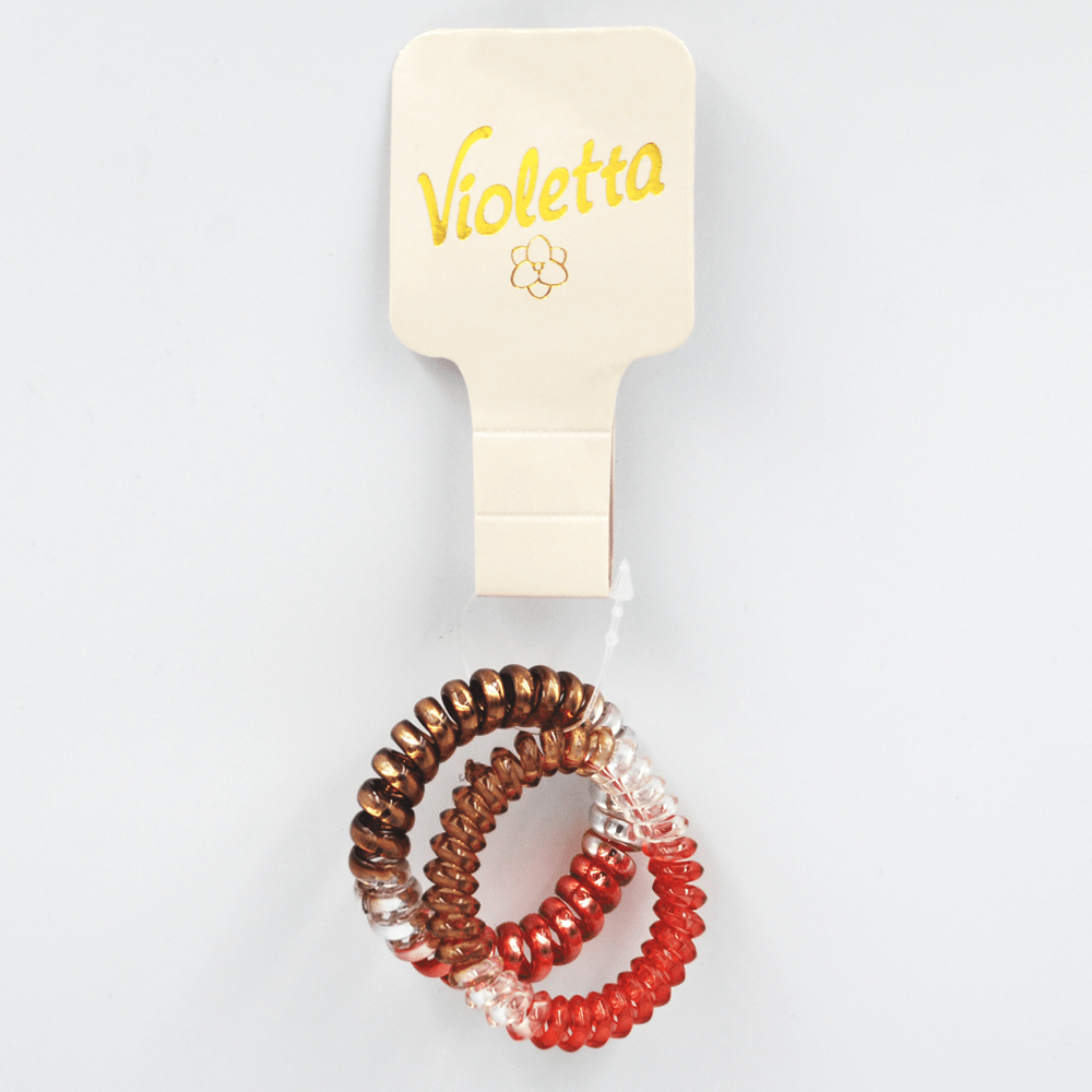Violetta col. резинки для волосся спіраль артикул CH-WNT-24-384, 2 штуки